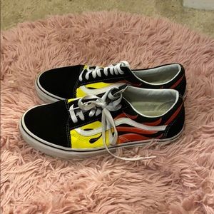 fire flame vans